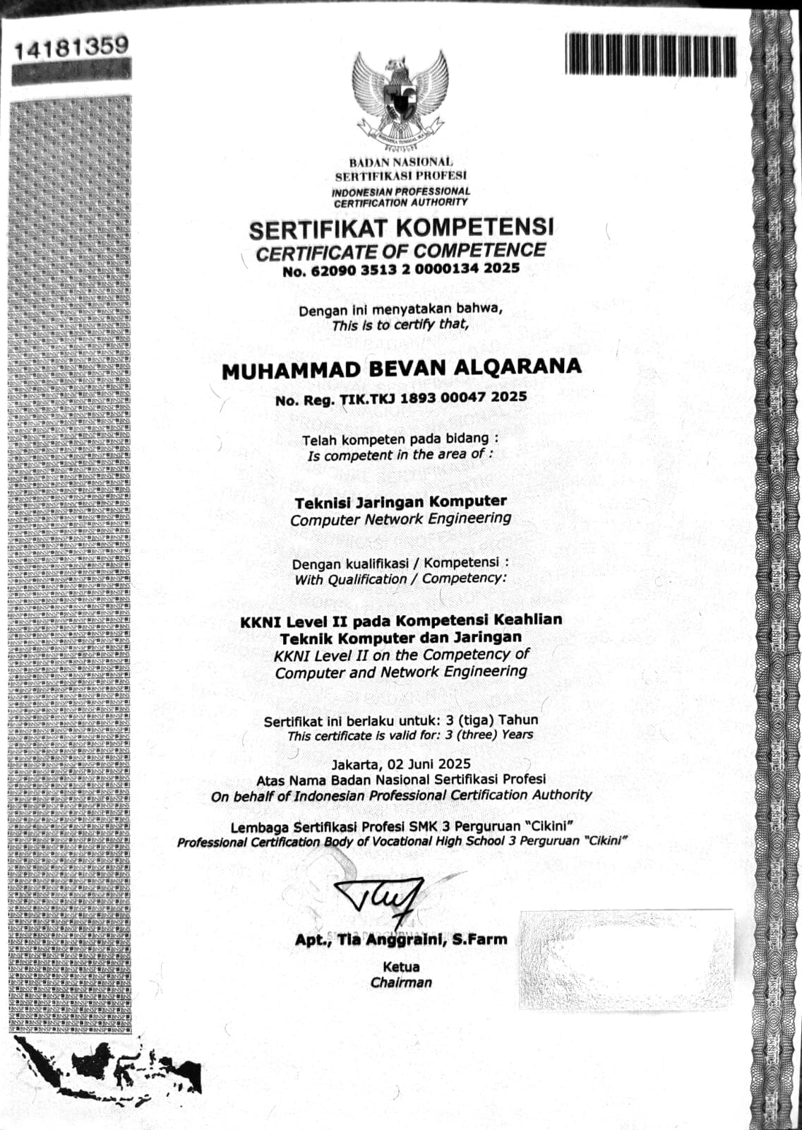 BNSP KKNI Level 2 — Teknik Komputer dan Jaringan